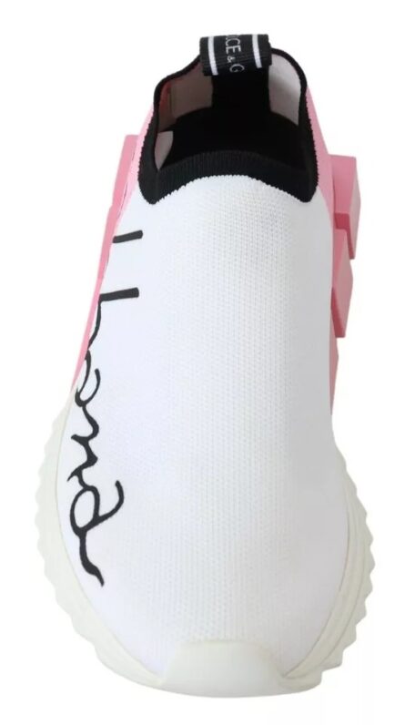 Pink White Logo Sorrento Sneakers Shoes - Image 7