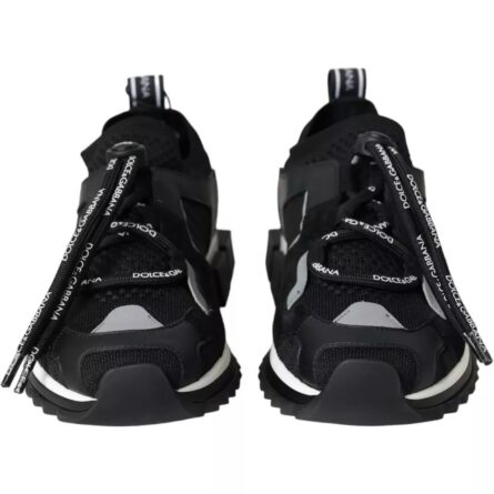 Black White Logo Sorrento Mens Sneakers Shoes - Image 4