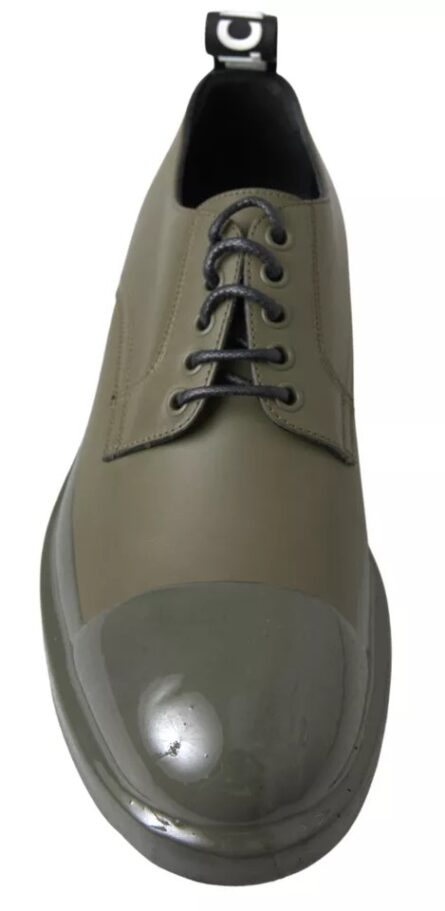 Green Leather Rubber Sole Dress Shoes - Image 6