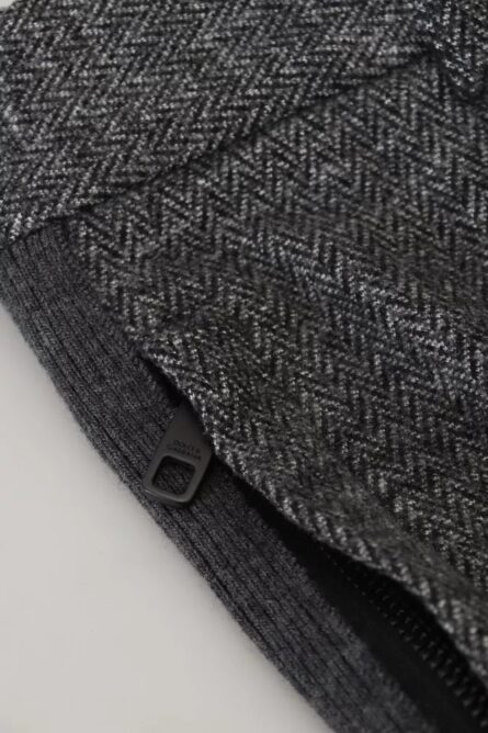 Gray Chevron Viscose Skinny Pants - Image 4
