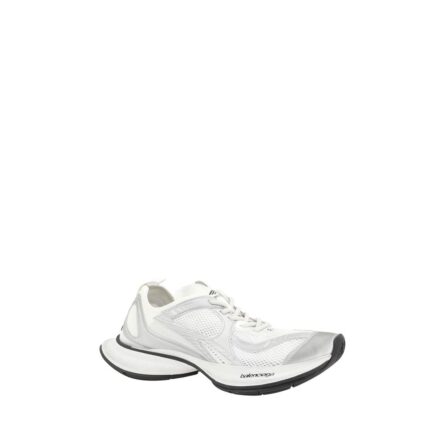 White Polyethylene Athletic Sneakers - Image 2