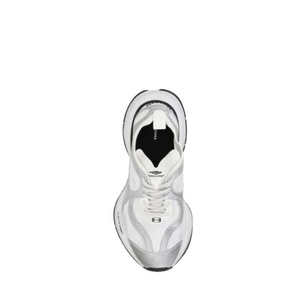 White Polyethylene Athletic Sneakers - Image 4
