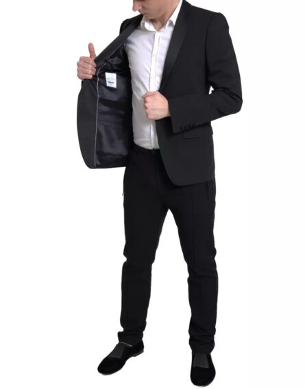Black Wool Single Breasted MARTINI Blazerclothing - Image 3