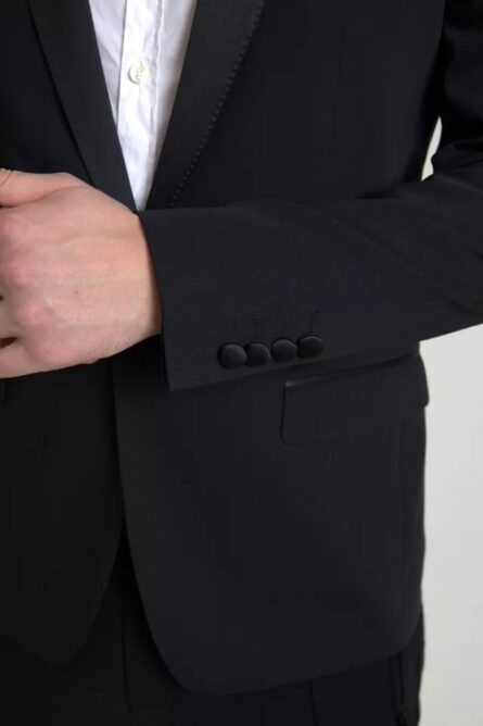 Black Wool Single Breasted MARTINI Blazerclothing - Image 4