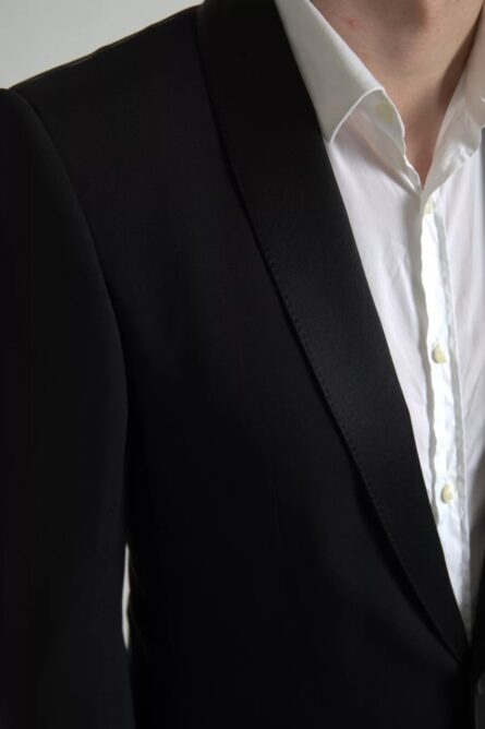 Black Wool Single Breasted MARTINI Blazerclothing - Image 7