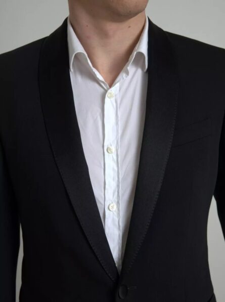 Black Wool Single Breasted MARTINI Blazerclothing - Image 8