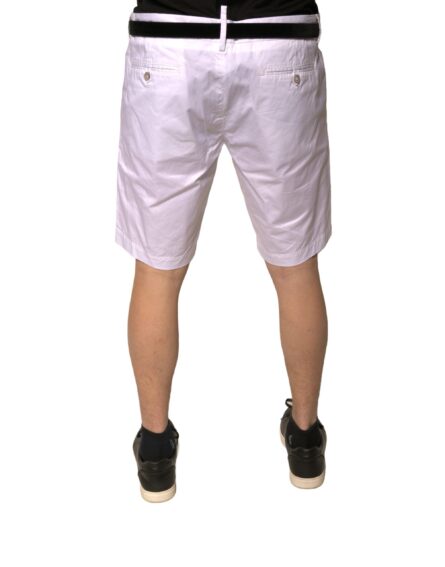 White Chinos Cotton Stretch Casual Shorts - Image 4