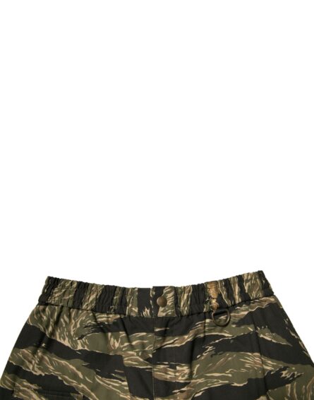 Black Gold Patterned Cotton Bermuda Shorts - Image 5