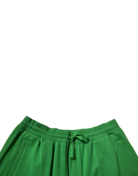 Green Cotton Blend Men Bermuda Shorts - Image 5