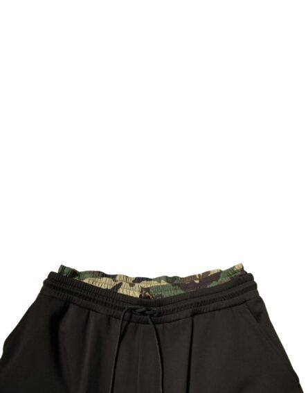 Black Camouflage Cotton Jogger Cargo Pants - Image 5