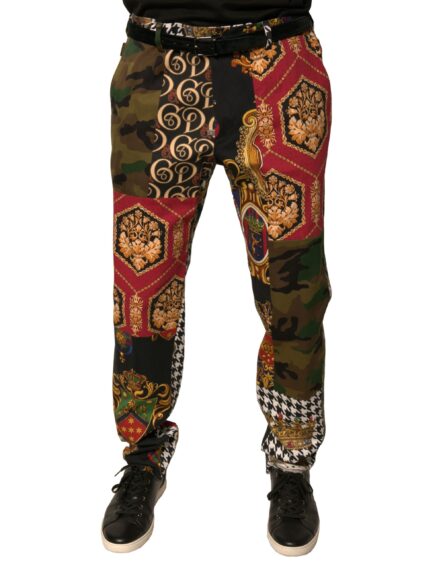 Multicolor Patchwork Men Dress Pants - Image 2