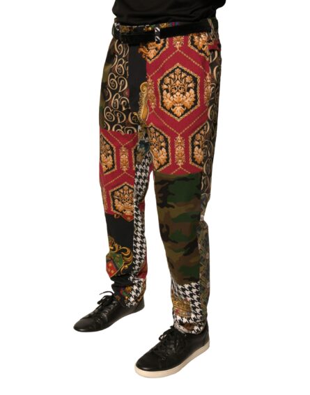 Multicolor Patchwork Men Dress Pants - Image 3