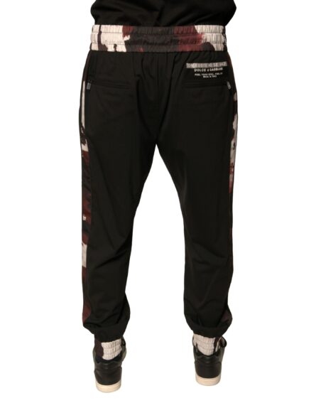 Black Camouflage Wool Jogger Sweatpants Pants - Image 4
