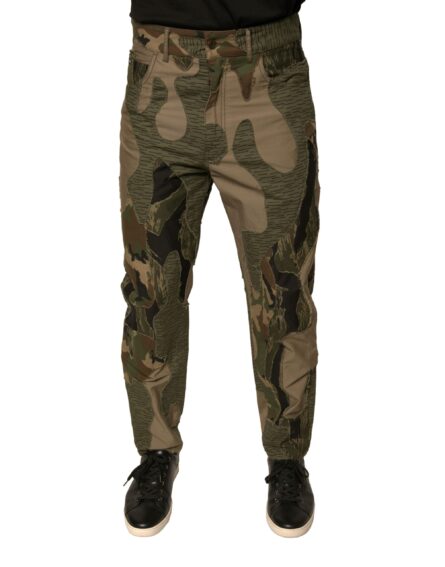 Multicolor Camouflage Cotton Pants - Image 2