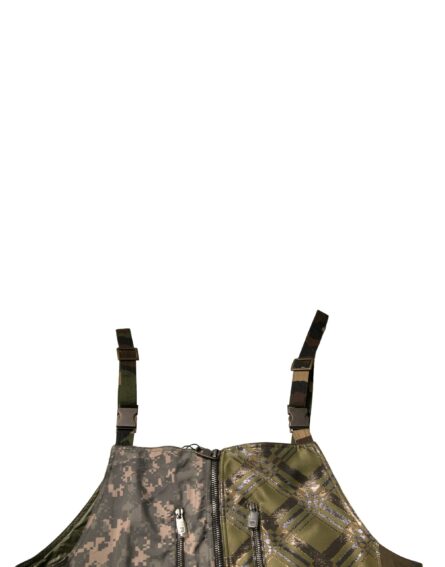 Multicolor Patchwork Camouflage Overall Pants - Image 5