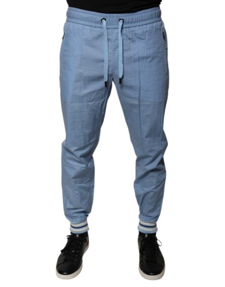 Blue Cotton Jogger Sweatpants Pants - Image 2