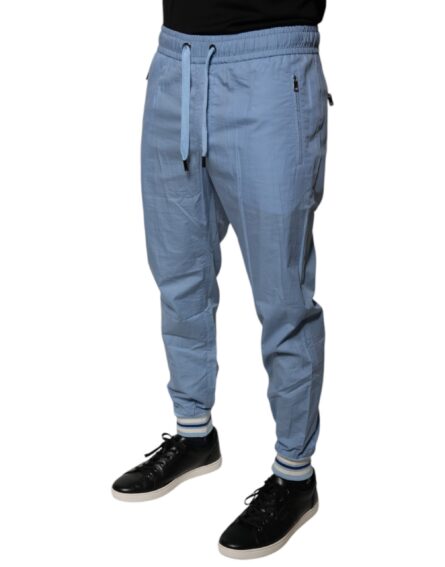 Blue Cotton Jogger Sweatpants Pants - Image 3