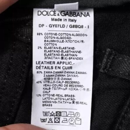 Black Logo Cotton Stretch Skinny Denim Jeans - Image 6