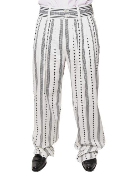 White Straight Formal Dress Pants - Image 2
