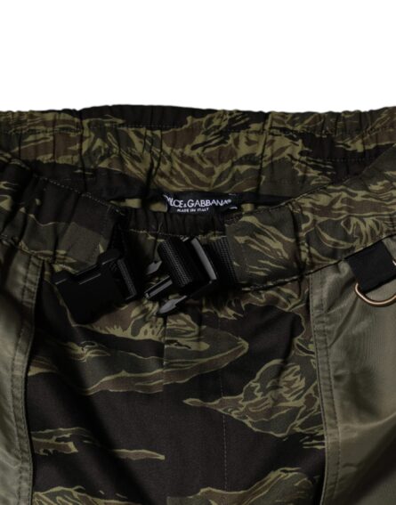 Green Cotton Jogger Cargo Pants - Image 5