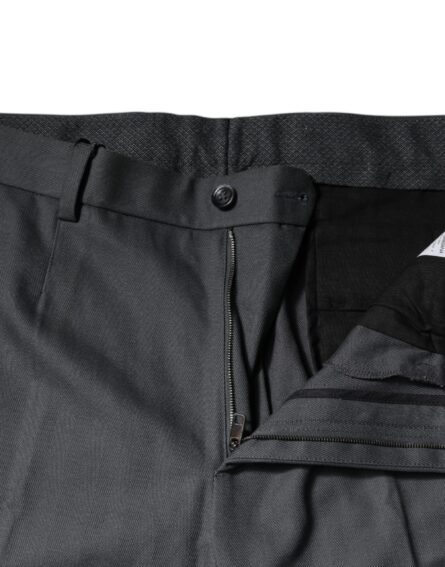 Gray Tapered Formal Dress Pants - Image 5