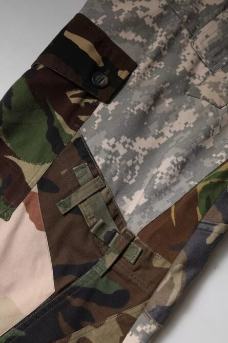 Multicolor Patchwork Camouflage Cargo Pants - Image 6