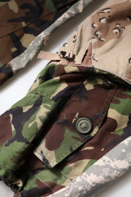 Multicolor Patchwork Camouflage Cargo Pants - Image 8