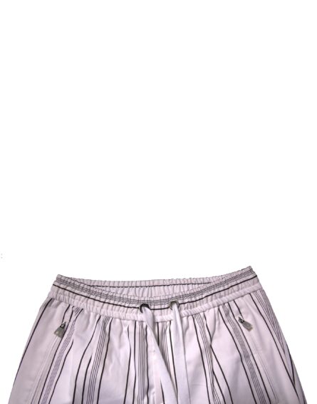 White Stripe Cotton Dress Skinny Pants - Image 5