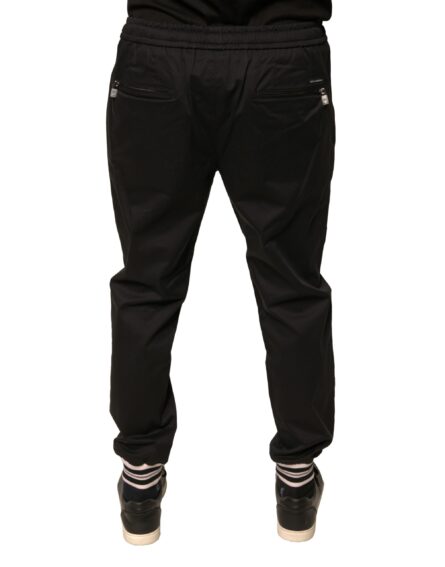 Black Cotton Stretch Jogger Sweatpants Pants - Image 4