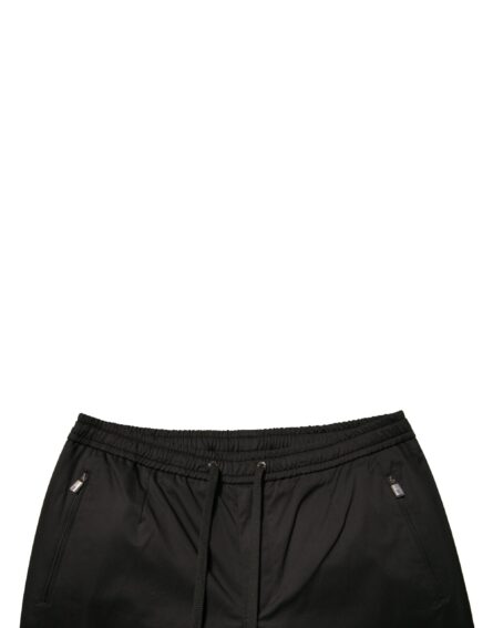 Black Cotton Stretch Jogger Sweatpants Pants - Image 5
