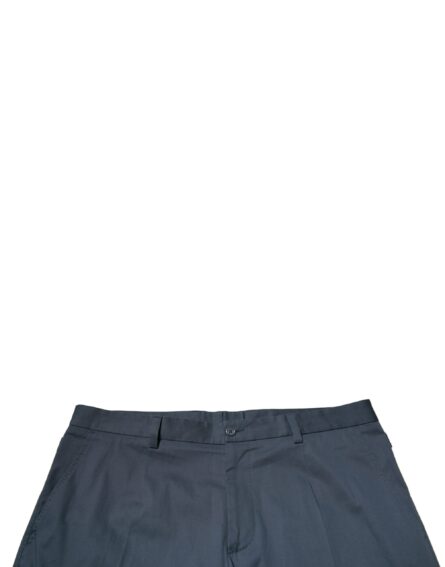 Blue Cotton Men Skinny Dress Pants - Image 5
