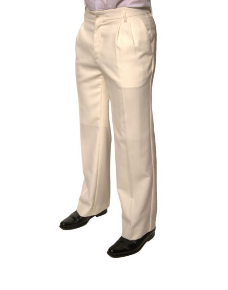 Off White Straight Dress Pants - Image 3