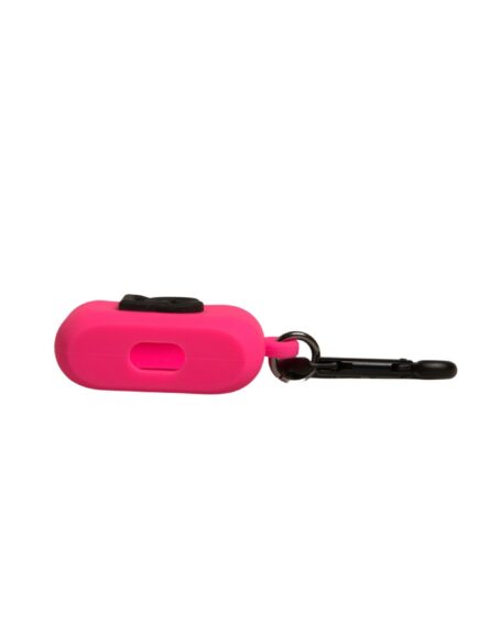 Pink Silicone Rubber Logo Embossed Airpods Case - Image 7