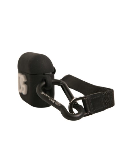 Black Silicone Rubber Logo Embossed Airpods Case - Image 3