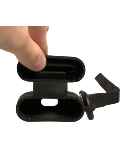 Black Silicone Rubber Logo Embossed Airpods Case - Image 6