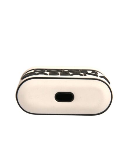 White PVC Embossed Logo Plaque Holder Airpods Case - Image 6
