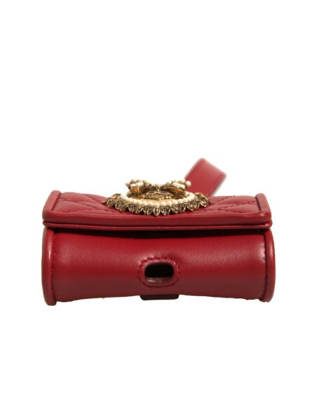 Black Leather Devotion Heart Strap Airpod Case - Image 6