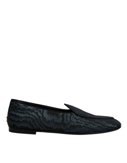 Blue Black Flats Men Loafers Dress Shoes - Image 5