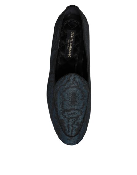 Blue Black Flats Men Loafers Dress Shoes - Image 8