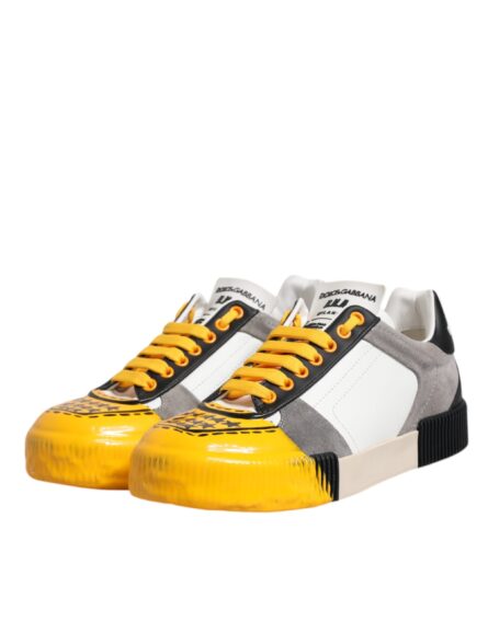 Multicolor Leather DNA Low Top Sneakers Shoes - Image 3