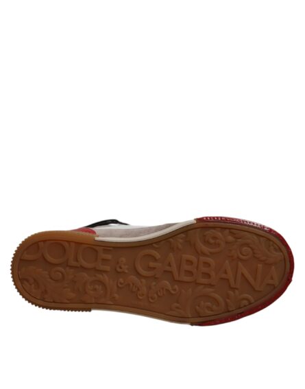 Multicolor Leather High Top Sneakers Shoes - Image 6