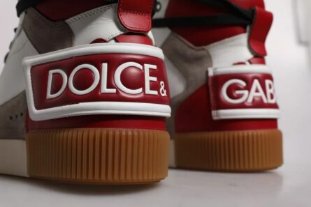 Multicolor Leather High Top Sneakers Shoes - Image 8