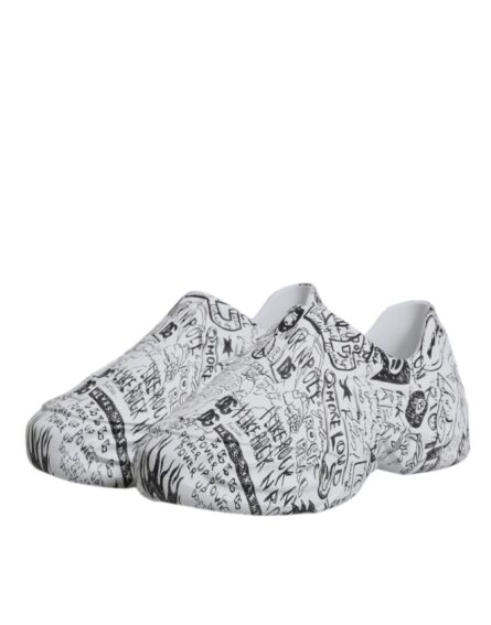 White Black Graffiti Daymaster Sneakers Shoes - Image 3