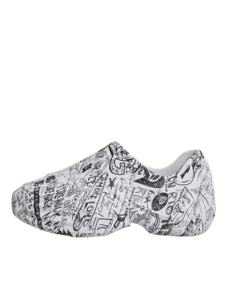 White Black Graffiti Daymaster Sneakers Shoes - Image 5