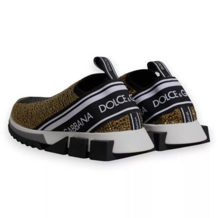 Gold Rhinestones Sorrento Sneakers Shoes - Image 4