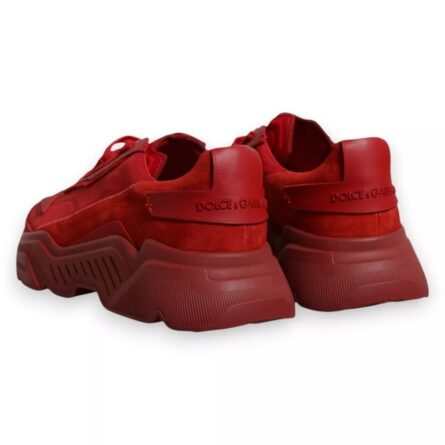 Red Leather Daymaster Low Top Sneakers Shoes - Image 3