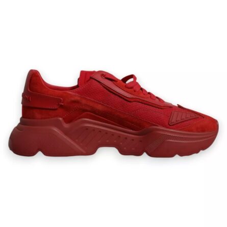 Red Leather Daymaster Low Top Sneakers Shoes - Image 5