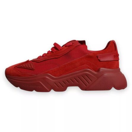 Red Leather Daymaster Low Top Sneakers Shoes - Image 6