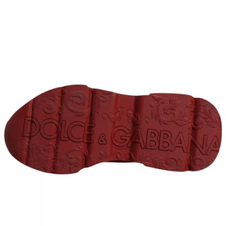 Red Leather Daymaster Low Top Sneakers Shoes - Image 7