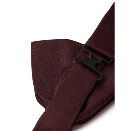 Burgundy Silk Bowtie - Image 3